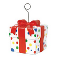 Polka Dots Gift Box Photo / Balloon Holder